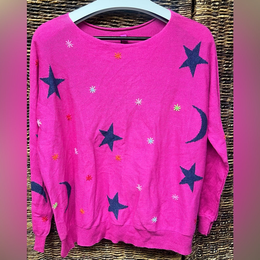 Zaket & Plover- Pink Cashmere Cotton Blend Sweater- Womens Medium